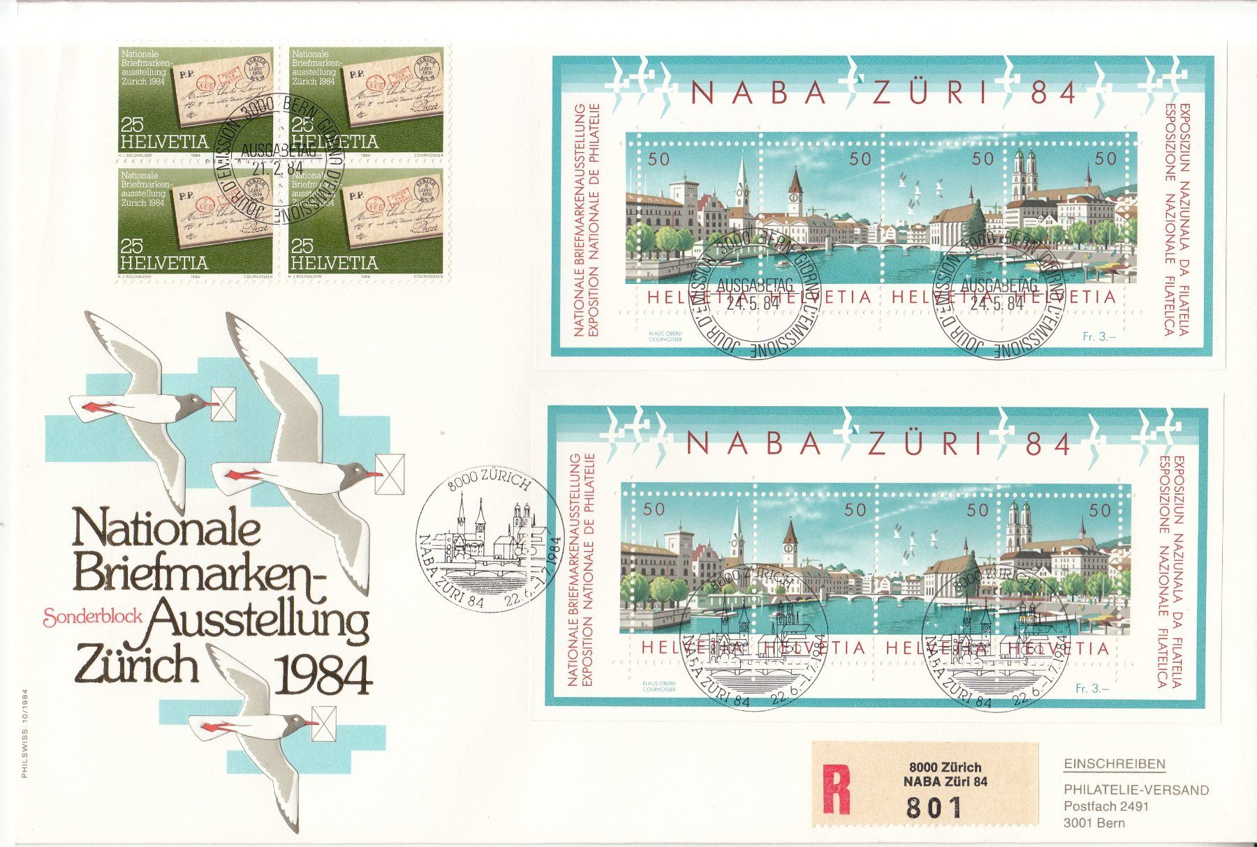 Tutti i francobolli: SBK W64  FDC Grossbrief mit Sonderstempel – Usato da Bürglen TG venduto da StampGraf