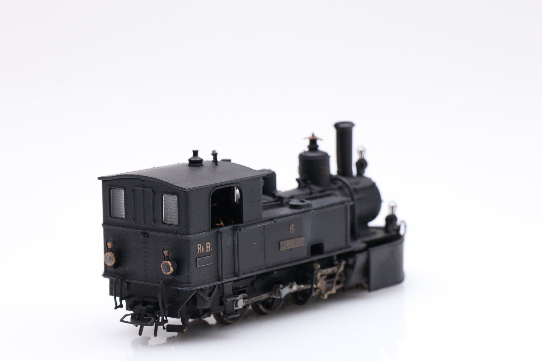 Bemo Modellini di ferrovie: GB Modell/Bemo RhB G 3/6 6 "Lanquart" mit Pflug DC, H0 – Nuovo (secondo la descrizione) da Ried (Muotathal) venduto da Modellbahn.swiss 3