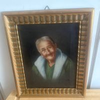 Gemälde Portrait einer Dame mit Rahmen guter Zustand