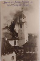 LA CHAUX-DE-FONDS  -  Temple Nationale Brûle - 16 juil 1919