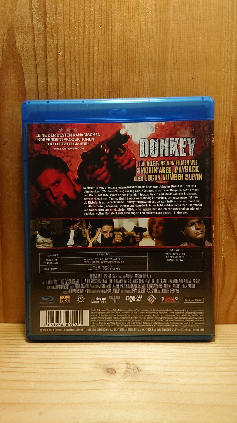 Tutti i DVDs: DONKEY Blu-Ray mit Adam Beach – Usato da Wilderswil venduto da Exebub 1