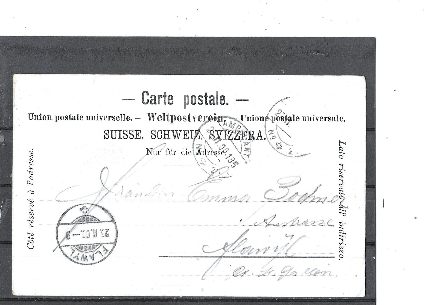 Cartoline postali: ZH Thalwil 1900 – Usato da Schocherswil venduto da Wilare 1