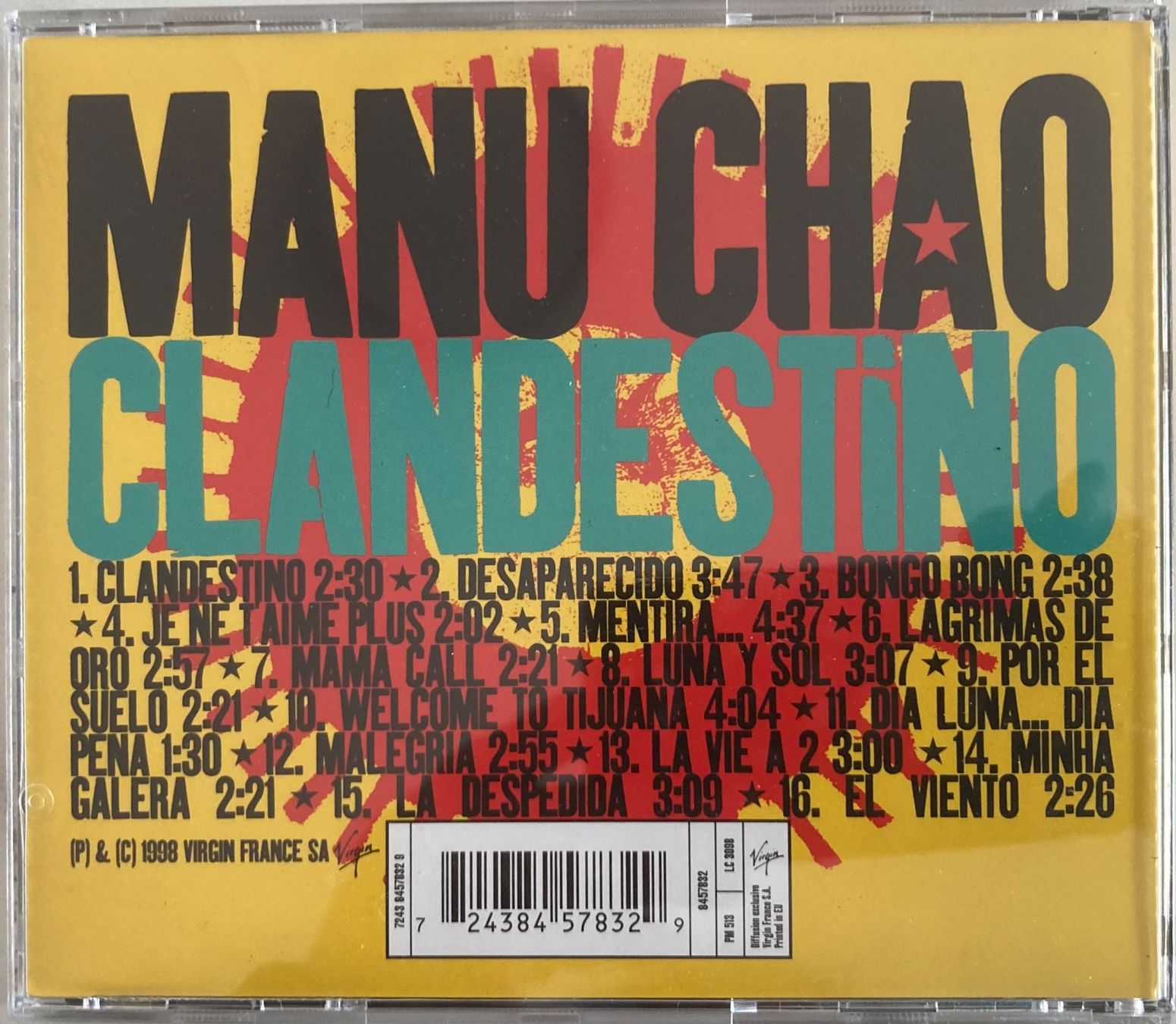 CD: MANU CHAO - CLANDESTINO – Usato da Poliez-Pittet venduto da Newtown-Records 6