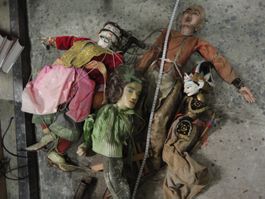 antike Marionettenfiguren