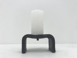 Brutalistischer, puristischer Stahl Kerzenständer 70 - 80er