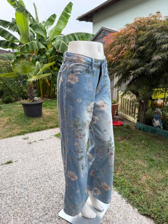 Jeans mit blumen Gr. S - Vintage
