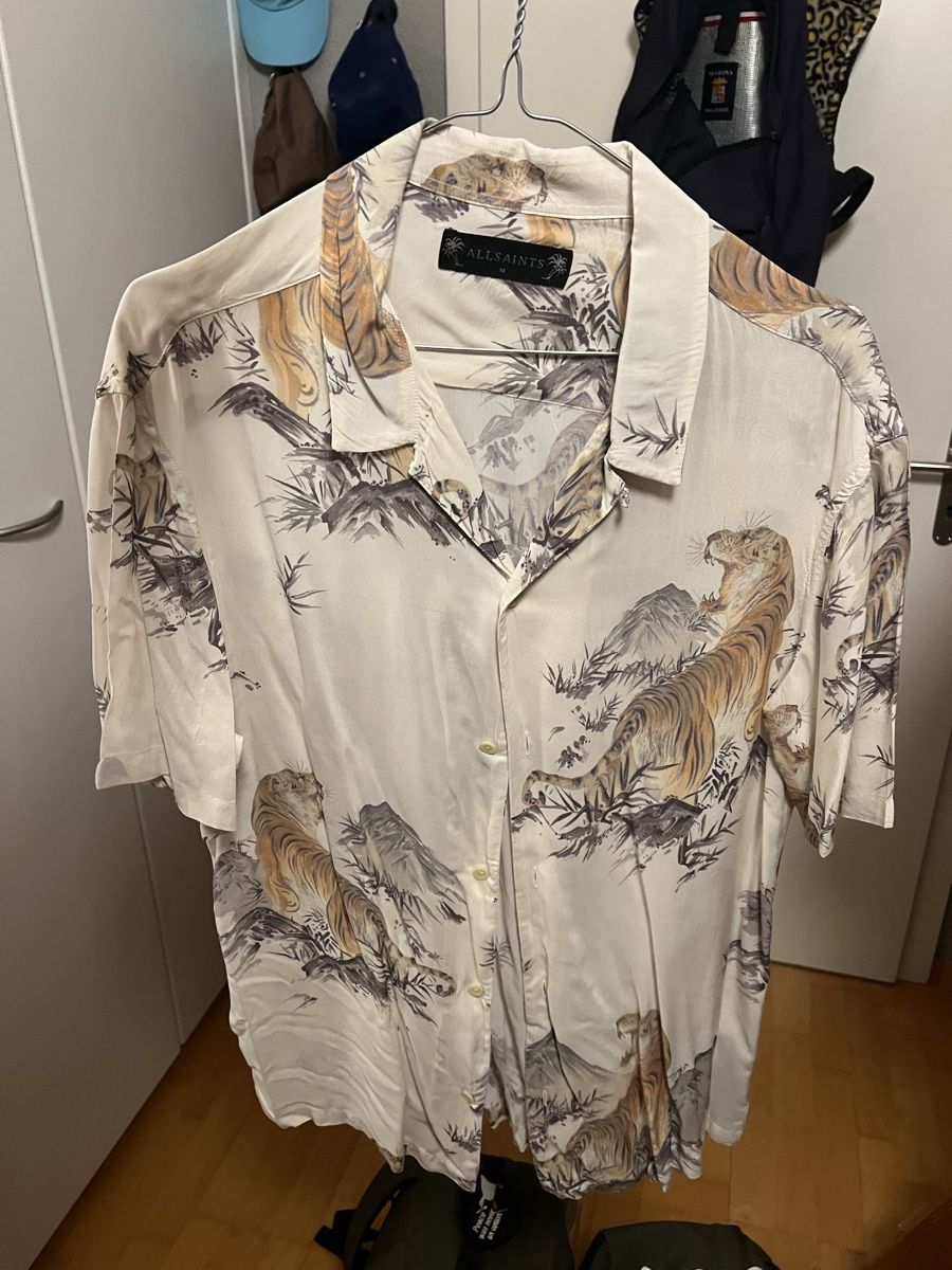Allsaints Camicie: All Saints Shirt White Tiger – Usato da Villars-Ste-Croix venduto da Maaaat