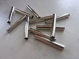 5 Röhren tubes Metall 20x3mm
