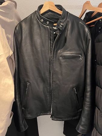 Schott 141L Rindslederjacke 42L (52/54, XL)
