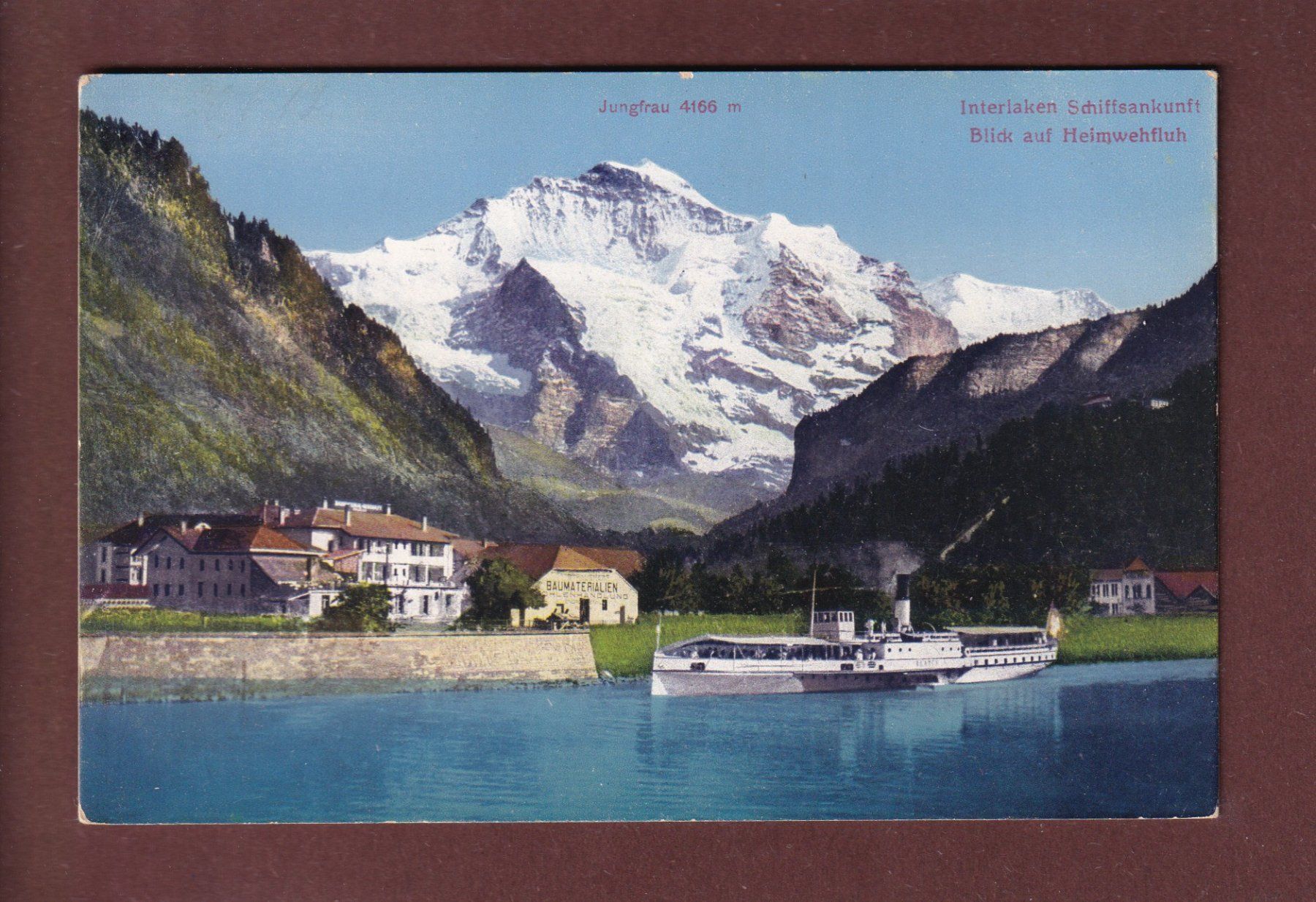 Cartoline postali: INTERLAKEN - Schiffsankunft – Usato da Pully venduto da nicecards