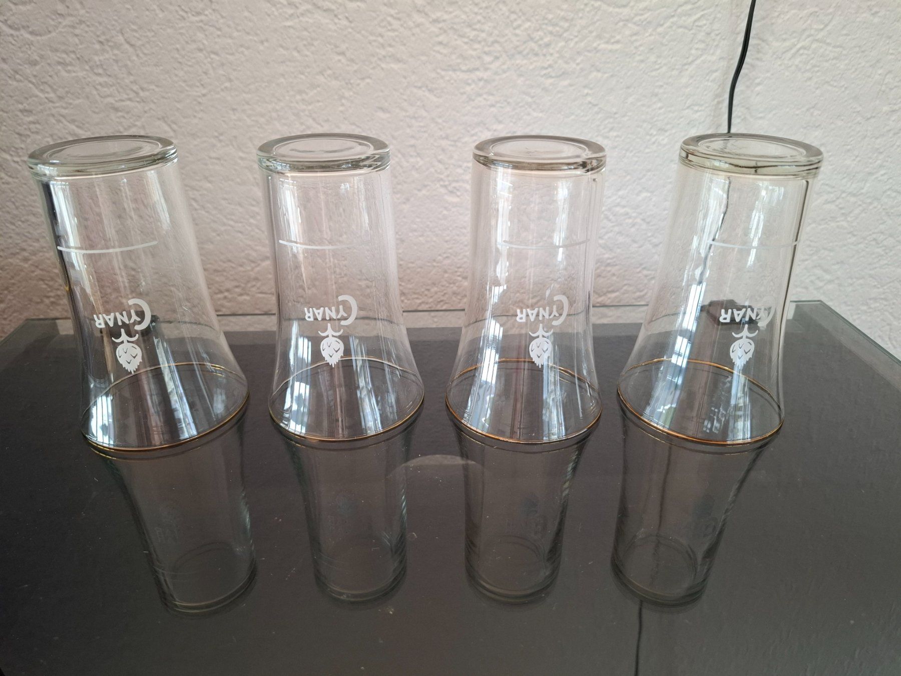 Cynar Gläser: 4 verres Cynar antiques – Gebraucht aus Moutier von Carambaaa