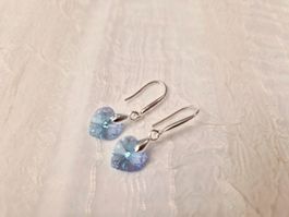 Handgemachte ohrringe aus swarovski ❤️ 10mm Aquamarin