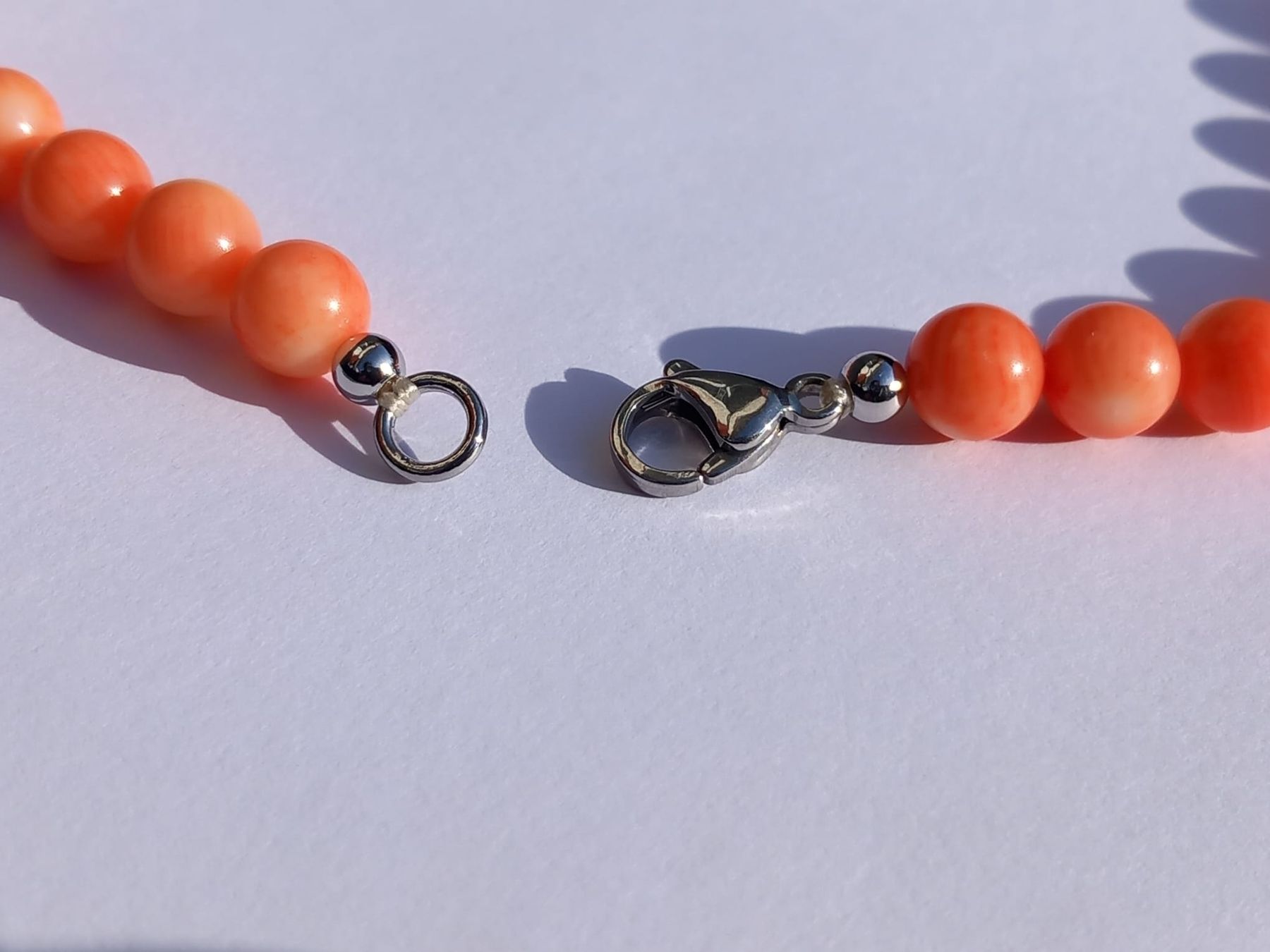 Catenine: Neue Korallen Kette DM 7.6mm – Nuovo (secondo la descrizione) da Winterthur venduto da Jopf1 7