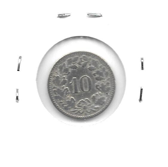 Tutti le monete: Monnaie Suisse: 0.10 Fr 1895 – Usato da Muraz (Collombey) venduto da Resine 1