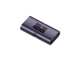 USB-C f.to USB-C f. Adapter, 80 Gbps, 16 kHz, 240 W, 48V, 5A