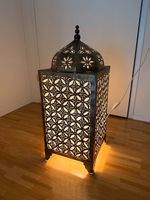 2 orientalische Leuchten in Bronze  dekoratives Lampenpaar