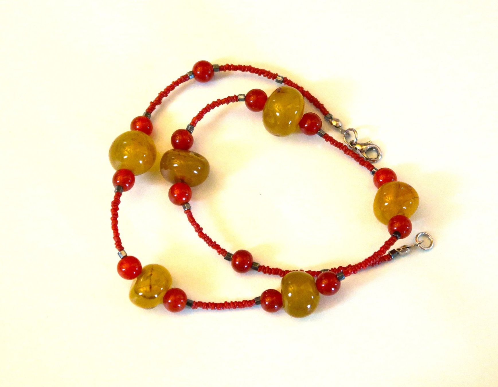 Catenine: Kette Glas/Natursteinperlen – Usato da Brittnau venduto da marlenestone 3