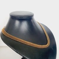 Amerikanische Goldige Vintage Halskette, filigranes Design,