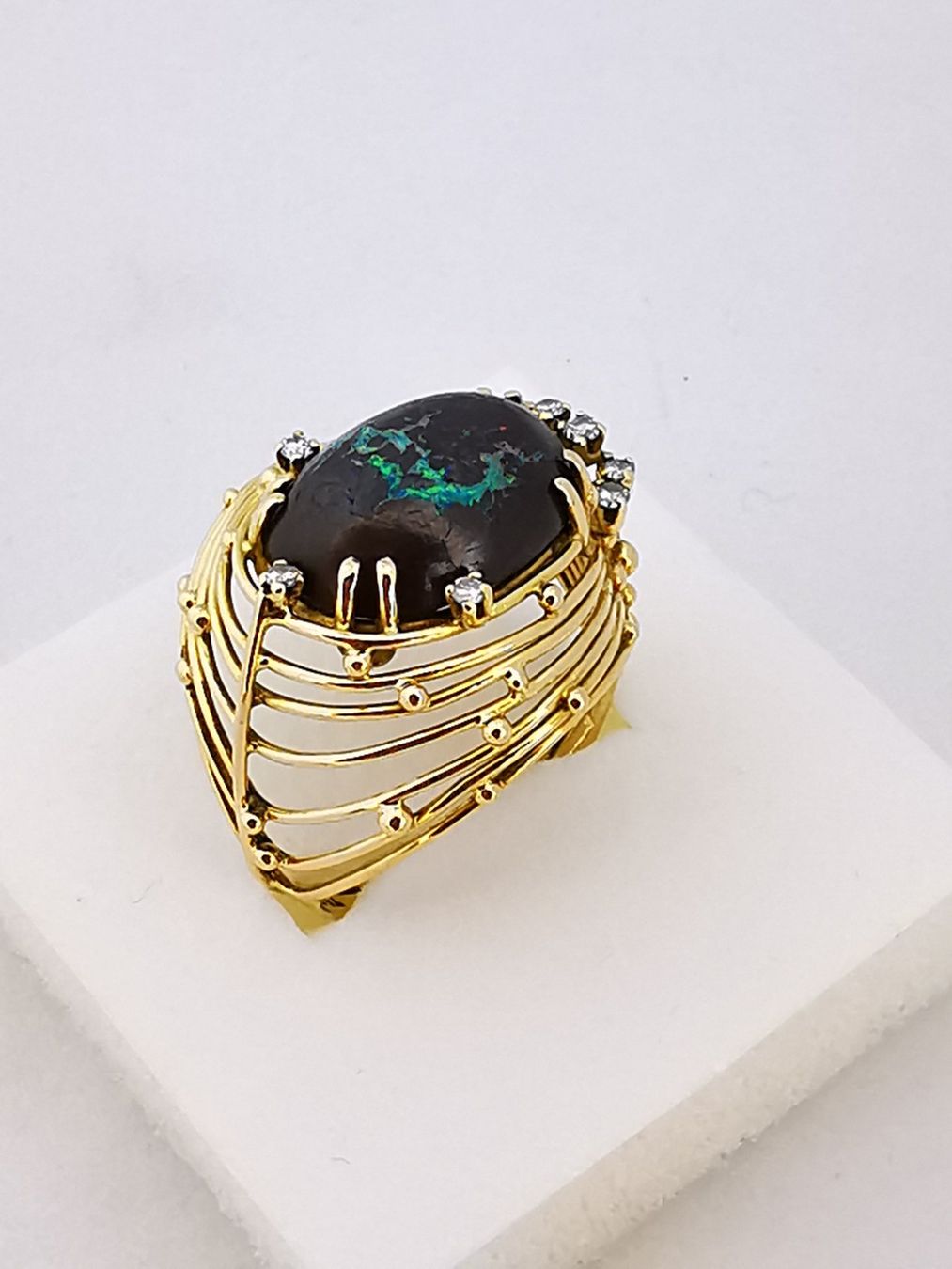 Anelli: Anello 18k con diamante e opale Boulder – Usato da Brissago venduto da Kri_2k8j