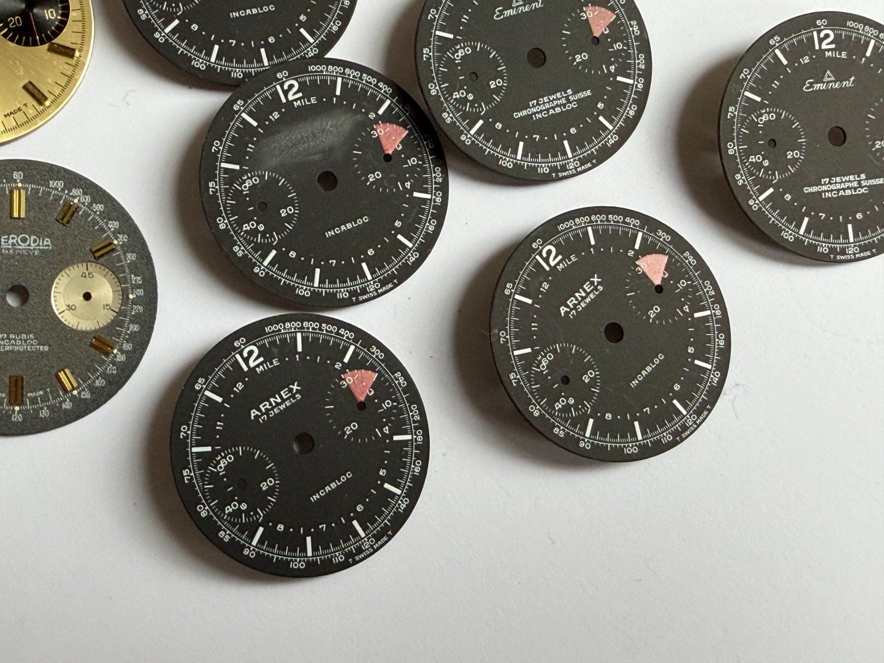 Uhren: Chronograph Zifferblätter NOS – Neu (gemäss Beschreibung) aus Worblaufen von chronyves 5
