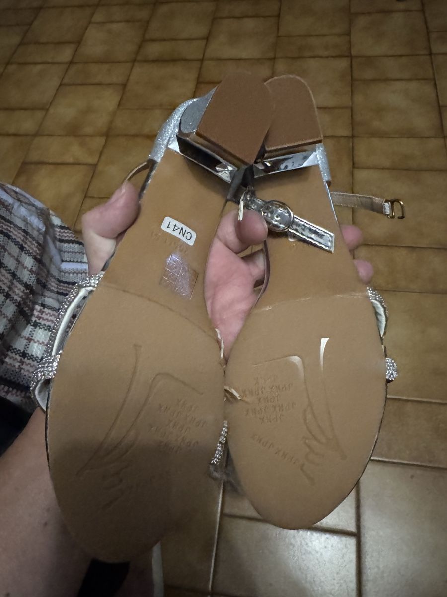 Scarpe da donna: Sandales argentées à strass taille 40 marina – Nuovo e nell'imballaggio originale da Veyrier venduto da kimedovapa 1