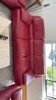 Sofa Leder rot 3-Sitzer gebraucht