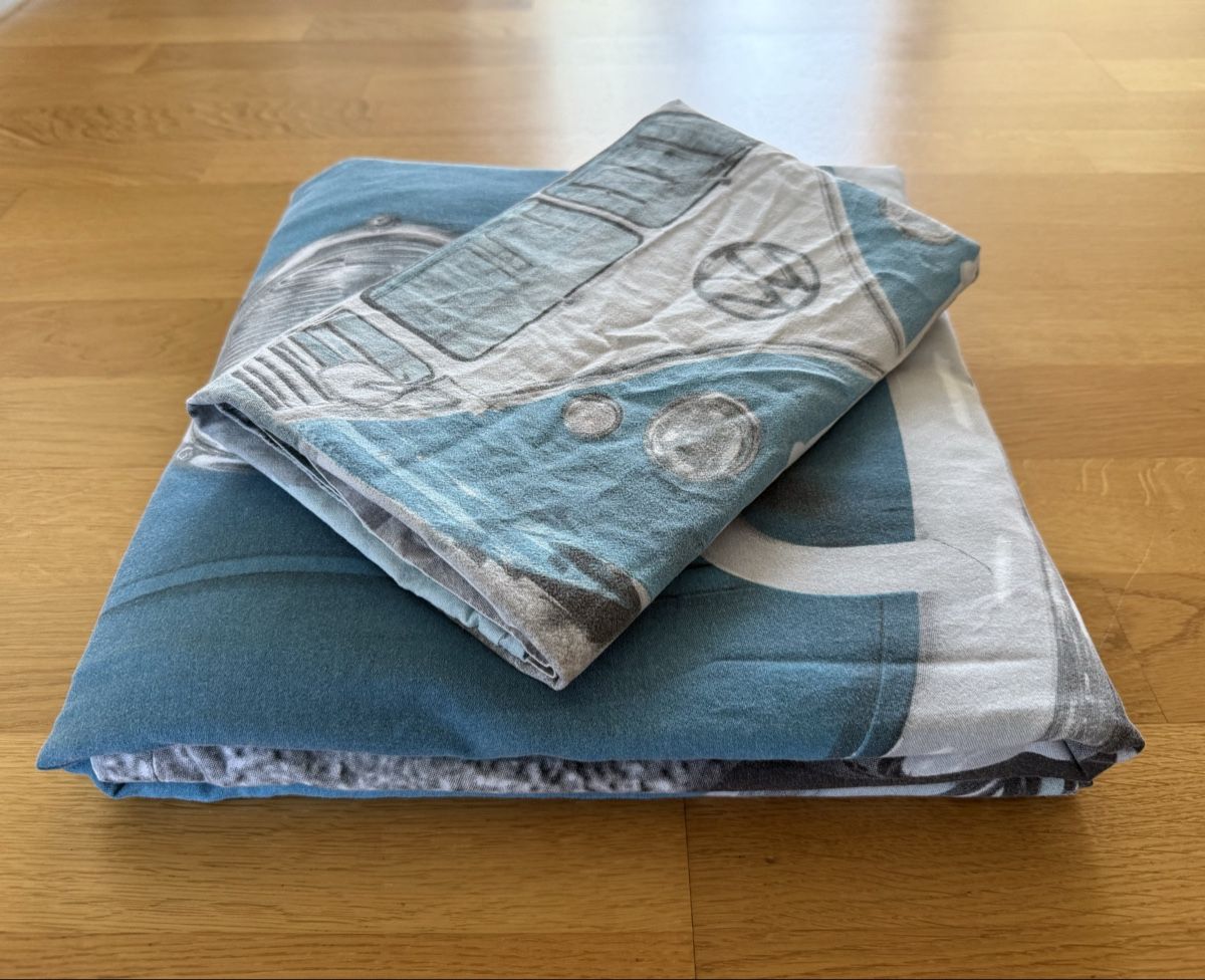 Biancheria da letto: Bettwäsche VW T1 hellblau 160x210 cm – Usato da Bern venduto da LM08 5