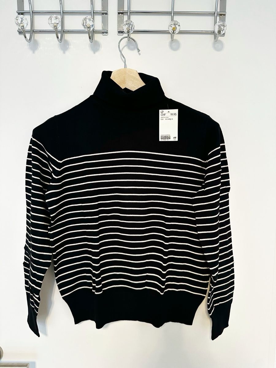 H&M Pullover & Sweatshirts: H&M RollkragenPullover, Grösse L, gestreift, neu mit Etikett – Neu (gemäss Beschreibung) aus Eglisau von Brewster1