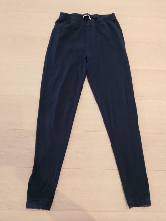 Damen Leggings dunkelblau Gr. 40/42 mit Spitze, Tchibo, s...