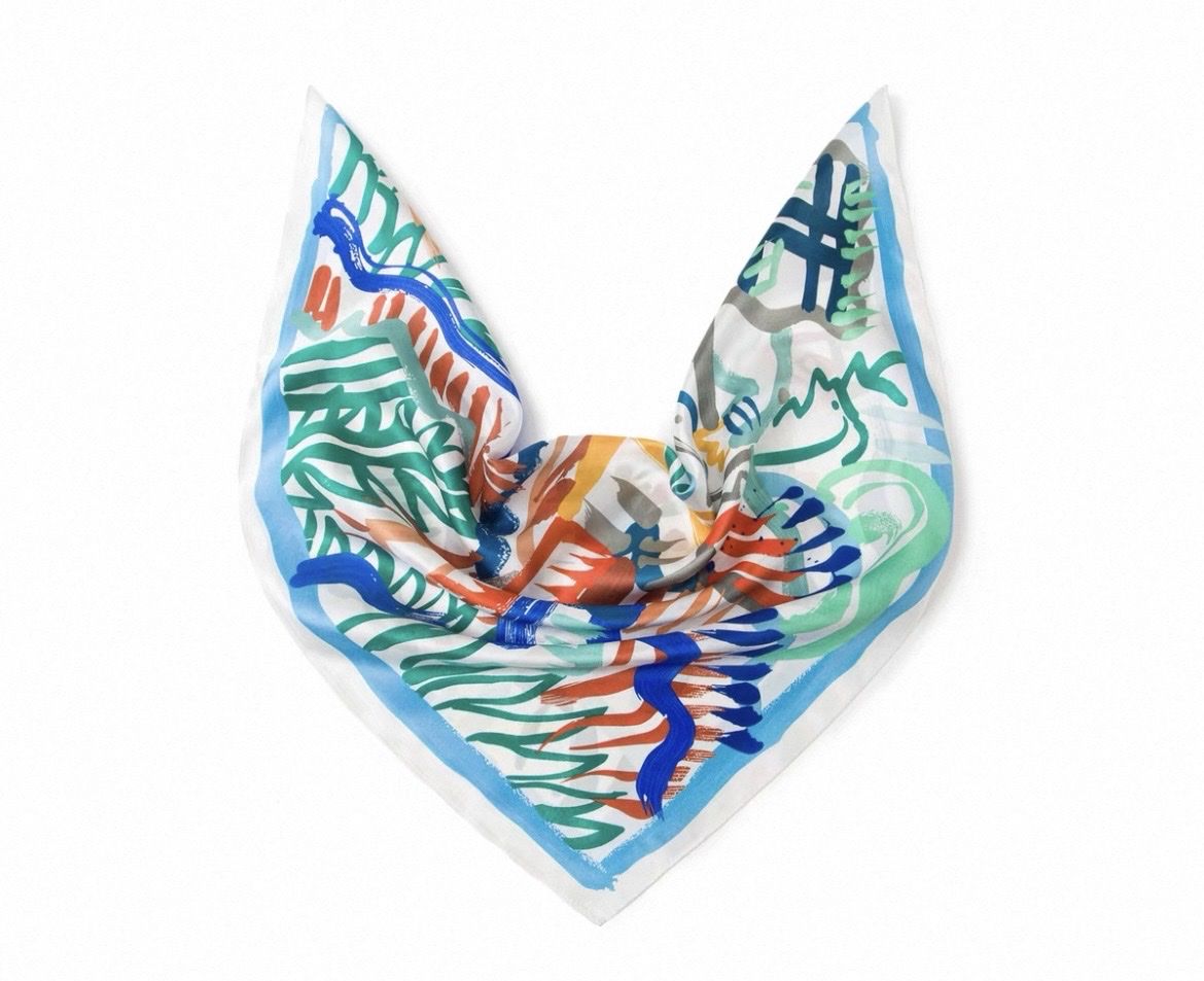 Foulards, Tücher & Schals: New with gift bag Silk Scarf, Abstract Pattern – Neu und originalverpackt aus Basel von 550_ckp6 1