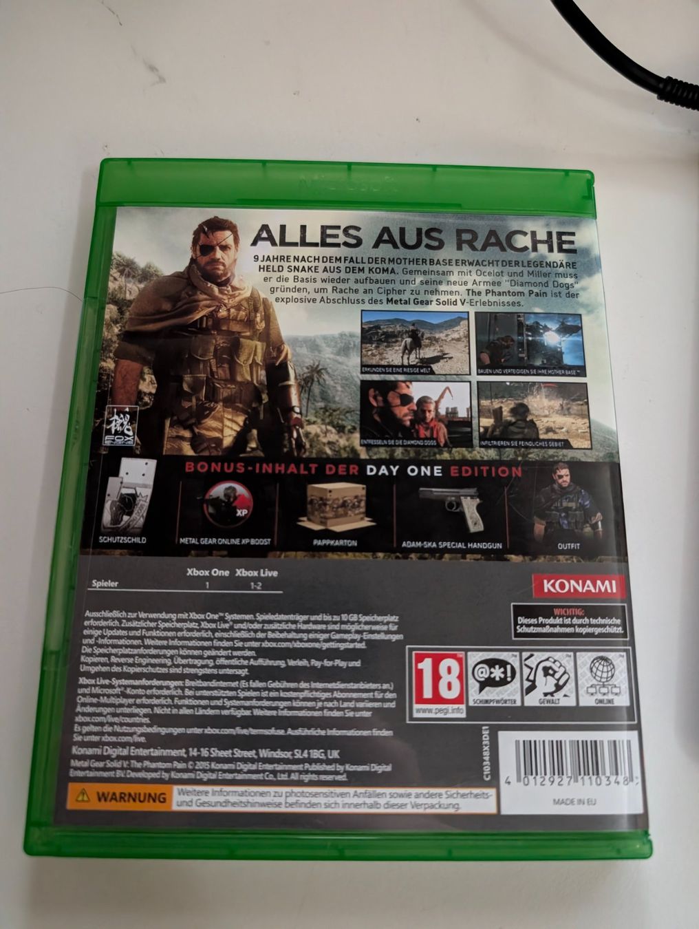 Microsoft Giochi: Metal Gear Solid The Phantom Pain Xbox One Game – Usato da Hünenberg See venduto da SpecialEditionGaming 2