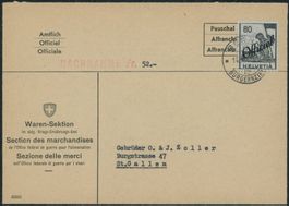 1942 - Bundesverwaltung BVW - Brief - EF