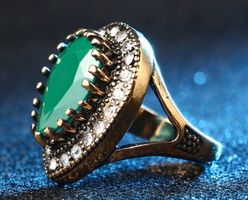 Synthetic EMERALD RING 53mm