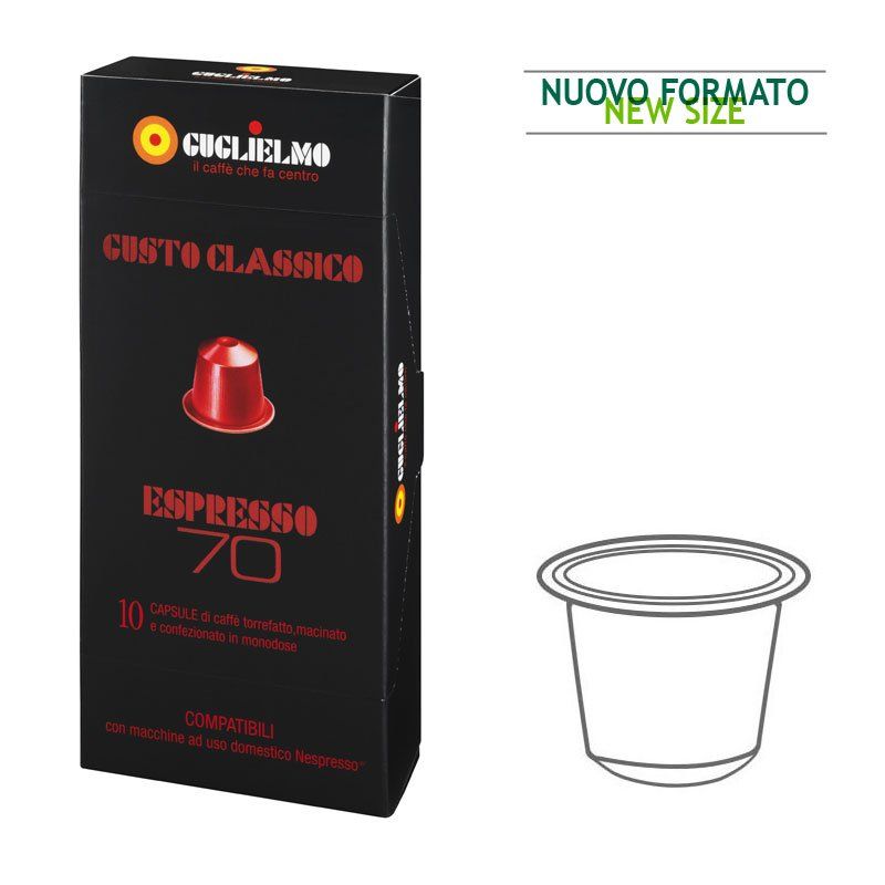 Cibi & Specialità: Caffè Guglielmo Espresso classico Nespresso kompatibel Kapse – Nuovo e nell'imballaggio originale da Bioggio venduto da Swisscup 1