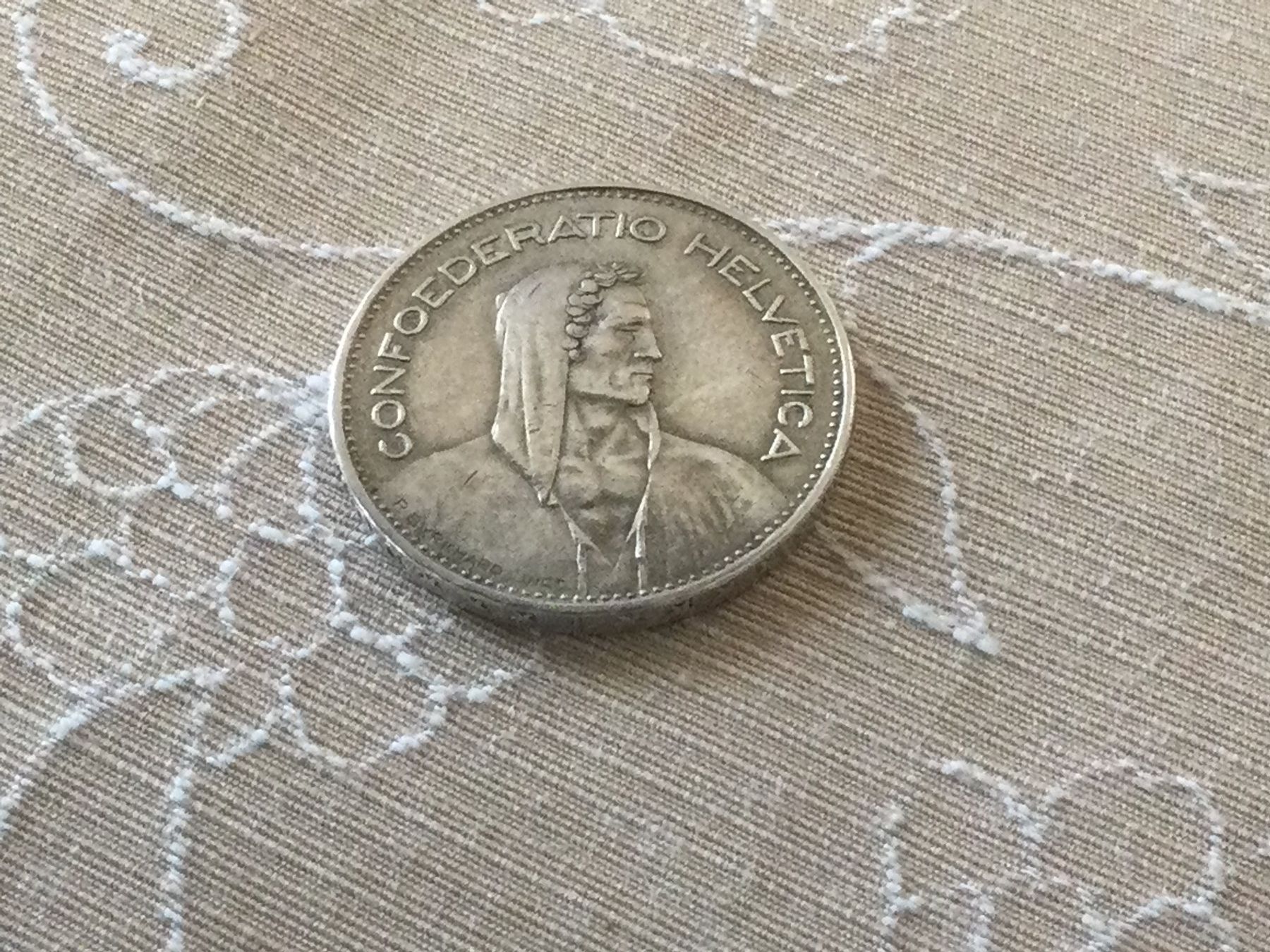 Tutti le monete: 5 Fr. Silber, 1935 – Usato da Merenschwand venduto da Stuemper 1