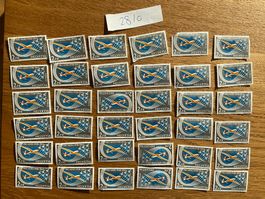 72Fr Flugpost Frankaturware ungestempelt postfrisch Sammlung
