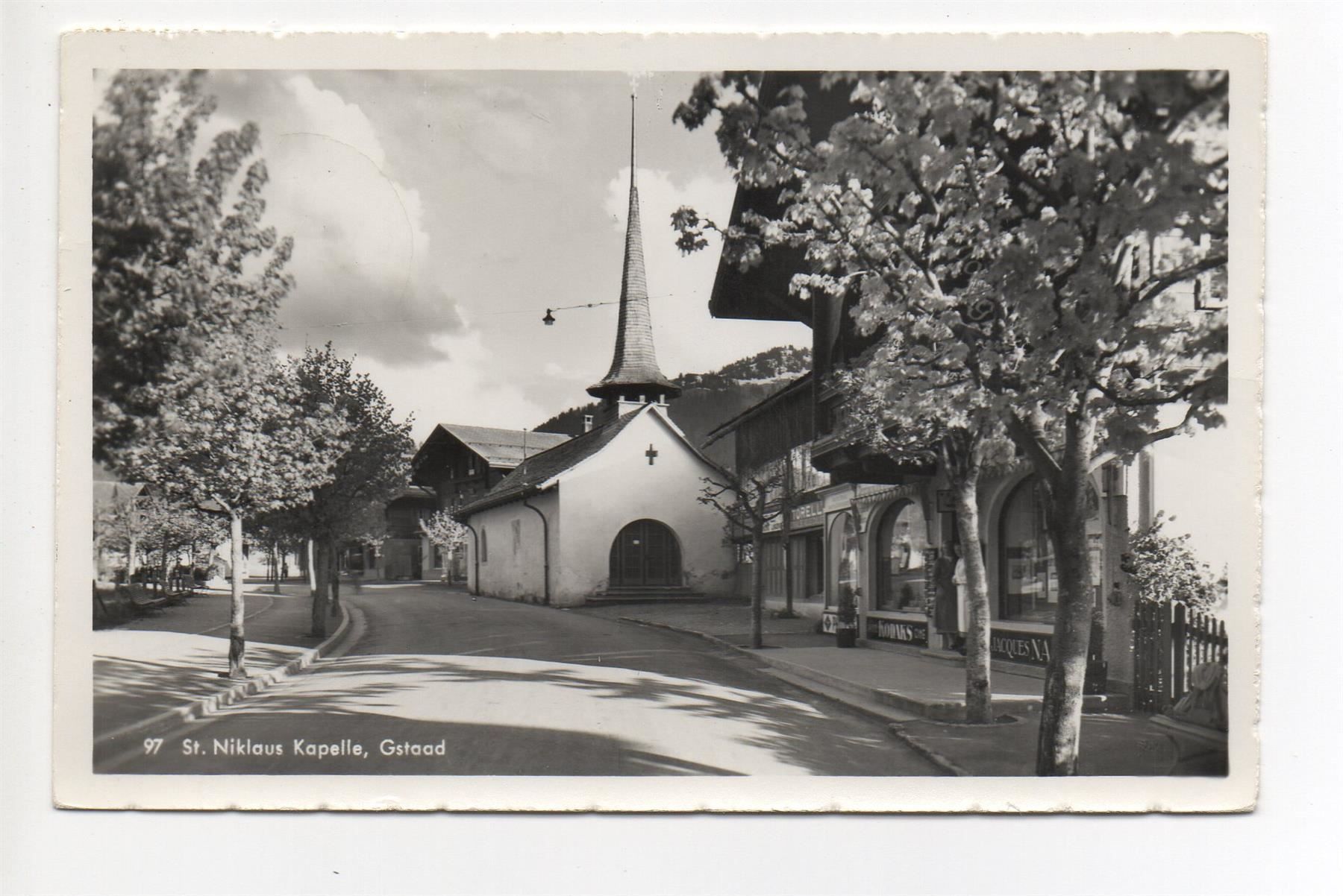 Ansichtskarten: GSTAAD St. Niklaus Kapelle – Gebraucht aus Jona von philajona