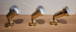 3 Stk.Original Vetus Schiffs-Spotlampen Messing B15d Fassung