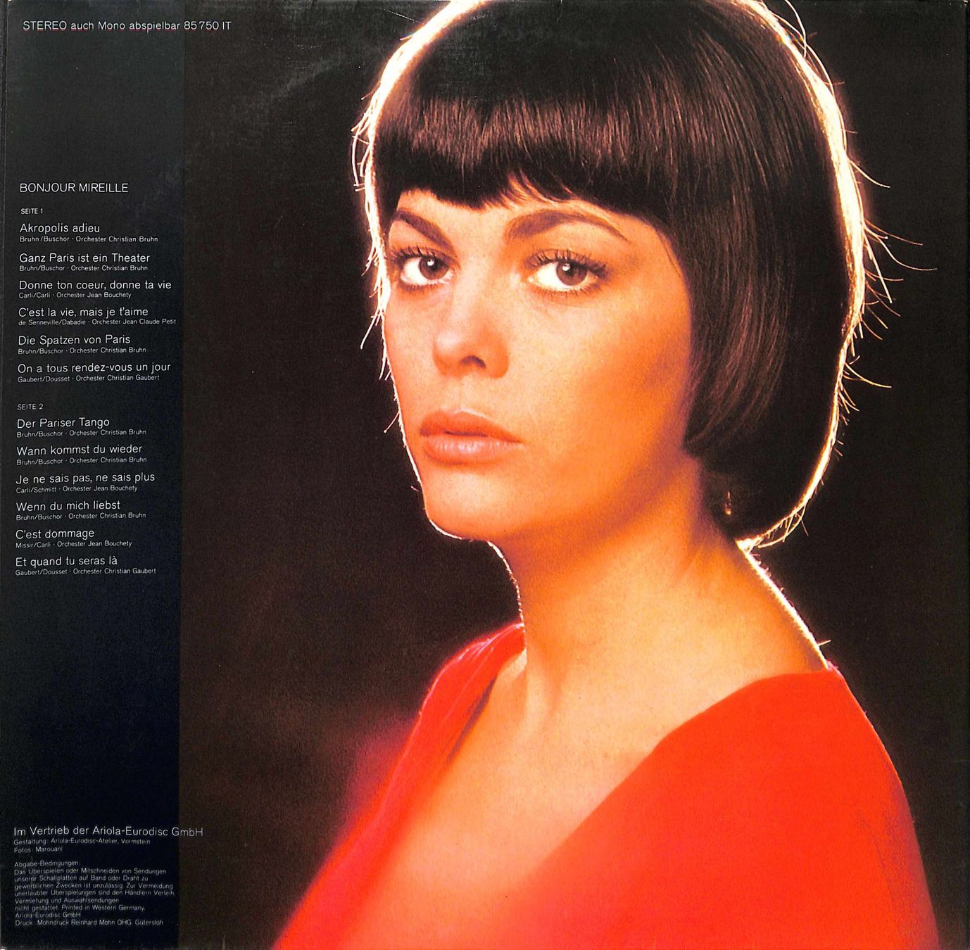 Dischi in vinile: LP Mireille Mathieu - Bonjour Mireille – Usato da Trimmis venduto da Beax72 1