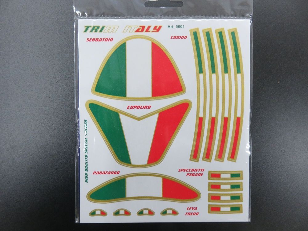 Trim Italia Sticker Set (Nuovo e nell'imballaggio originale) a horn per ...