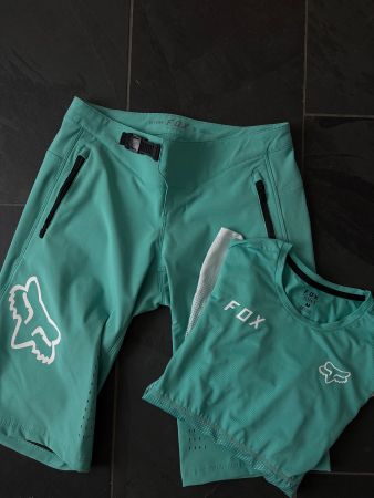 FOX Trikot & Shorts Damen Türkis
