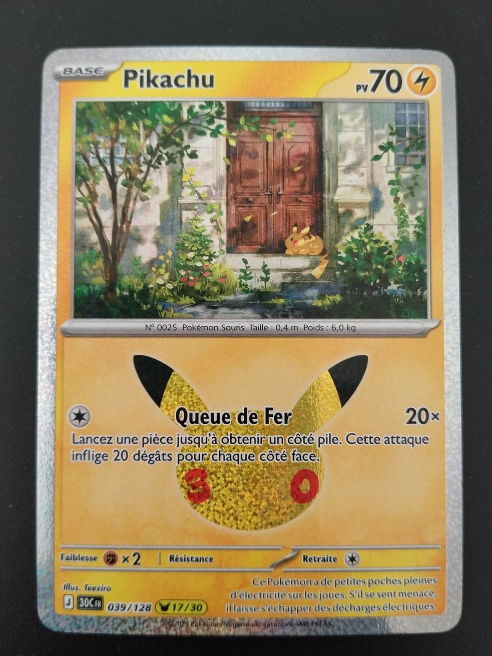 Pokémon Carte collezionabili: Pokémon 30 ans: Pikachu 17/30 FR – Usato da Palézieux-Village venduto da oufoux08