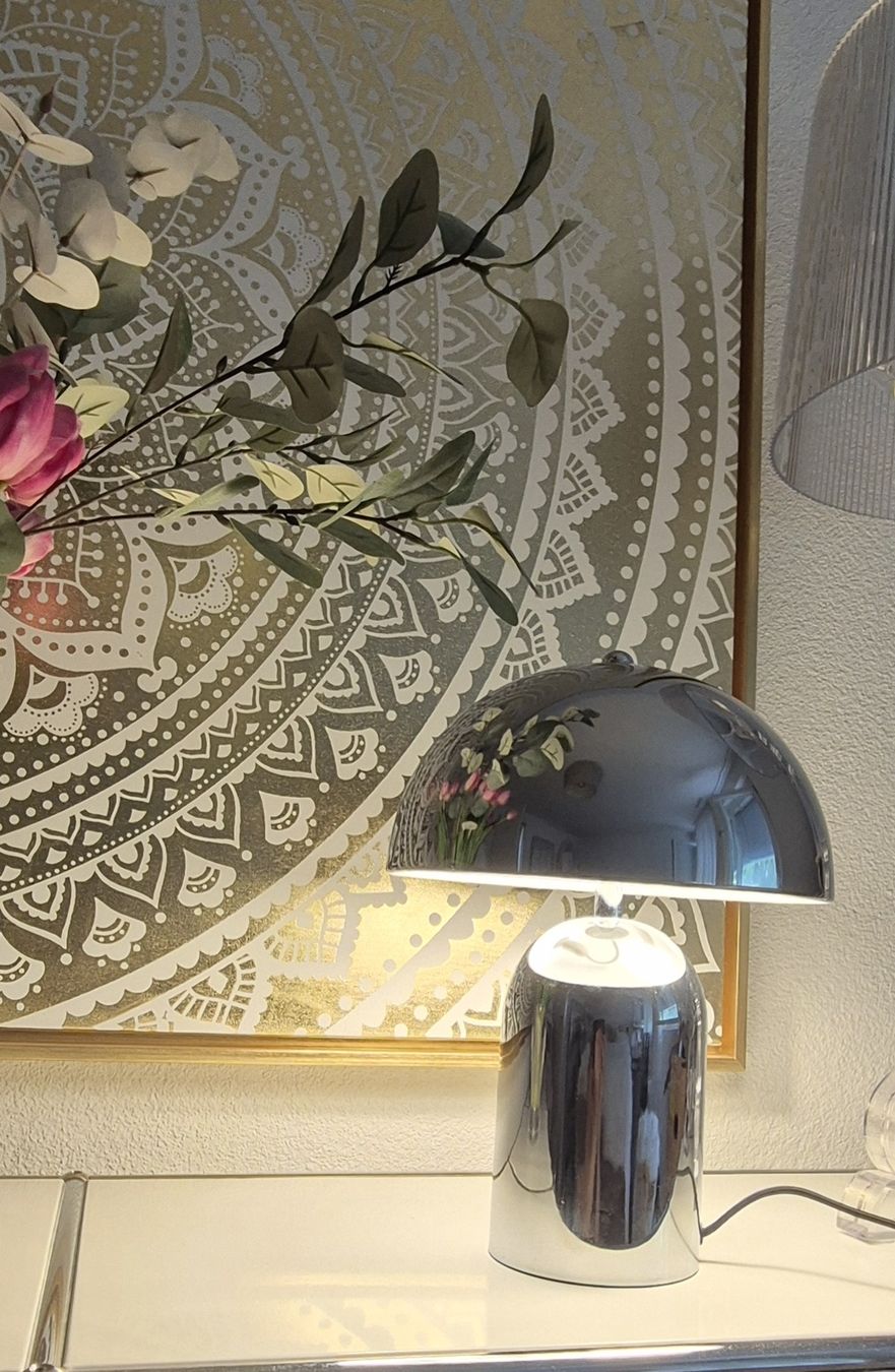 Westwing Lampade: Tischlampe Westwing silberfarbend glänzend – Nuovo (secondo la descrizione) da Urtenen-Schönbühl venduto da swan777