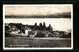 Saint Aubin, Vue générale et les Alpes