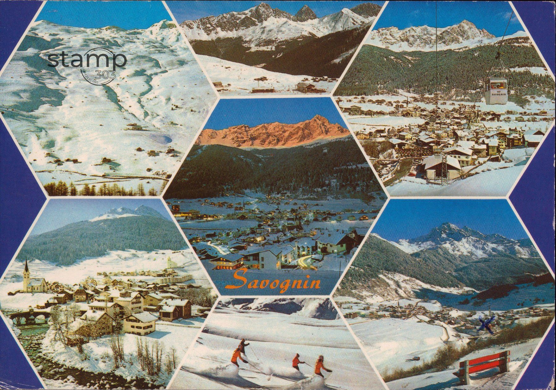 Cartoline postali: 1985 AK Savognin – Usato da Eggersriet venduto da stamp303