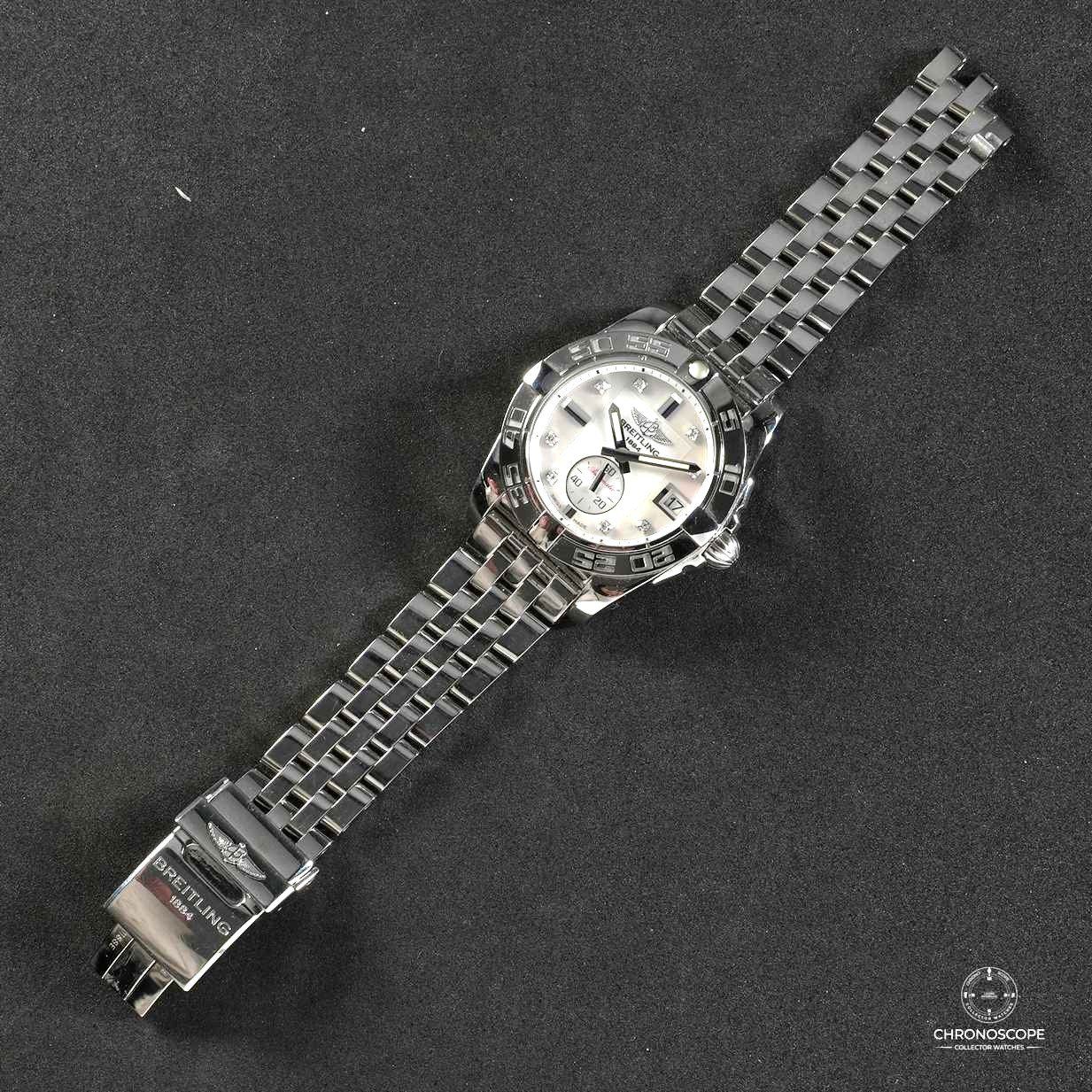 Breitling Orologi: Breitling Galactic ref. A3733012 factory set diamonds, full – Usato da Luzern venduto da ChronoScope6004 3