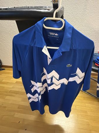 Lacoste Sport Poloshirt Blau/Weiss Gr. L - Top Zustand!