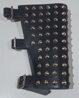 Armstulpen Leder Nieten schwarz 2 Stk.