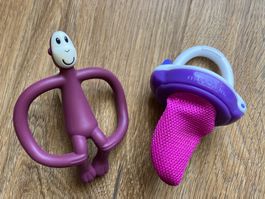 New Munchkin fruit mesh holder + teething monkey