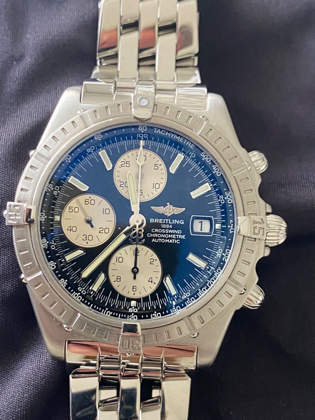 Breitling Uhren: Breitling Crosswind, 43mm, Stahl, schwarz – Gebraucht aus Luzern von watch-collection